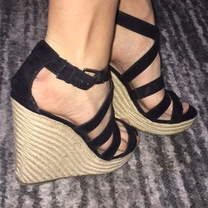 Strappy wedges